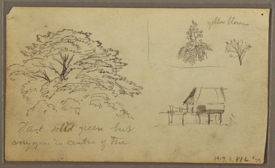 素描，厄瓜多尔瓜亚基尔风景，1857 年 5 月 23 日 作者 弗雷德里克·埃德温·丘奇