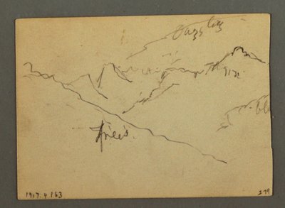 绘画，瑞士罗纳河谷维尼与锡永之间的瀑布，1868 年 8 月 作者 弗雷德里克·埃德温·丘奇