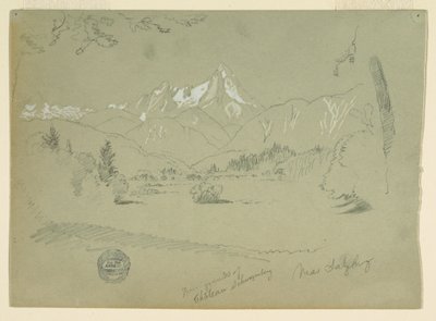 绘图，瓦茨曼从萨尔茨堡附近艾根城堡的地面绘制，1868 年 6-7 月 作者 弗雷德里克·埃德温·丘奇