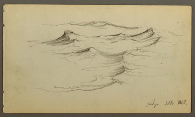 绘画，波浪，1860 年 作者 弗雷德里克·埃德温·丘奇