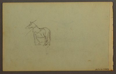 素描，夕阳下的林间小道，可能创作于 1844 年 作者 弗雷德里克·埃德温·丘奇