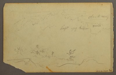 素描，树林景观，1844 年 作者 弗雷德里克·埃德温·丘奇