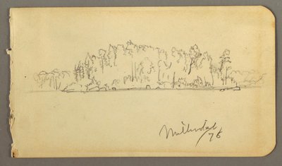 素描，林中海岸，1878 年 作者 弗雷德里克·埃德温·丘奇