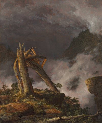 弗雷德里克-埃德温-丘奇/《山中风暴》，1847 年。 作者 弗雷德里克·埃德温·丘奇