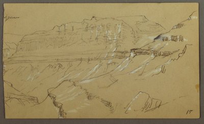 也门谷地草图的右部，阿拉伯：远景 作者 弗雷德里克·埃德温·丘奇