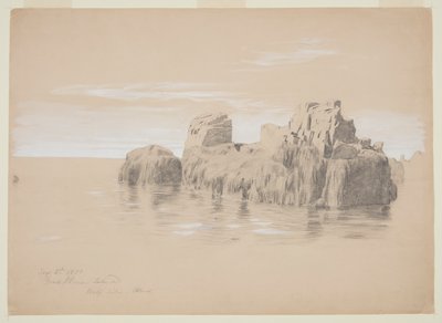 海岸岩石，加拿大大马南岛 作者 弗雷德里克·埃德温·丘奇