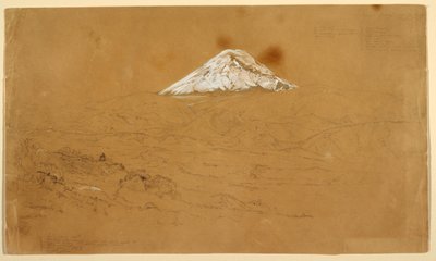 厄瓜多尔瓜诺霍和瓜兰达附近绘制的钦博拉索雪山美景 作者 弗雷德里克·埃德温·丘奇