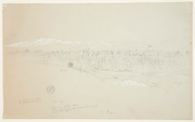 库赛耶村，远处的黎巴嫩山 作者 弗雷德里克·埃德温·丘奇