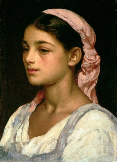 意大利女孩的头 作者 Frederic Leighton