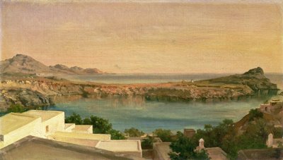 Lindos，Rhodes，c.1867（布面油画） 作者 弗雷德里克·莱顿