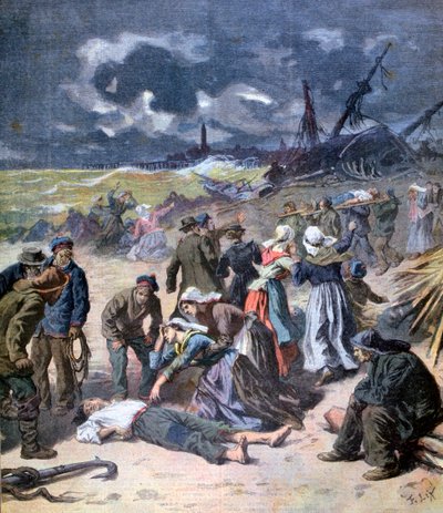 1893年，法国加来的一场风暴 作者 弗雷德里克·利克斯（Frederic Lix）
