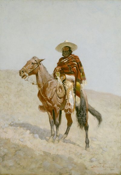 墨西哥Vaquero，1890年 作者 弗雷德里克·雷明顿