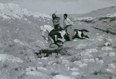 最快的马的仪式，约1900年 作者 弗雷德里克·雷明顿