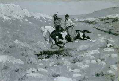 最快的马的仪式，约1900年。 作者 弗雷德里克·雷明顿