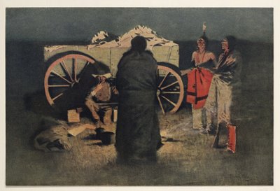 夜营，酒吧。 1905年 作者 弗雷德里克·雷明顿