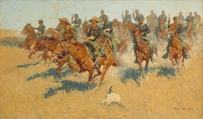 1907年，在南部平原上。 作者 Frederic Remington