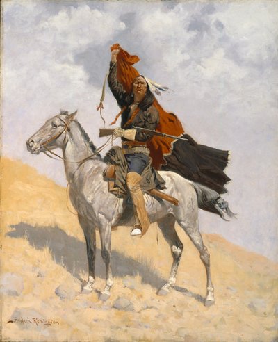 毯子信号，c.1896 作者 弗雷德里克·雷明顿