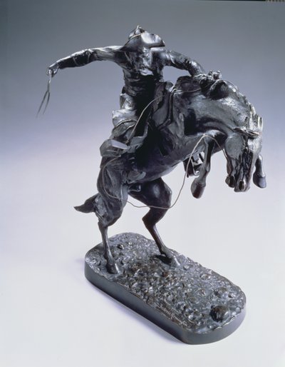The Bronco Buster，1889年（青铜色，棕色铜绿） 作者 弗雷德里克·雷明顿