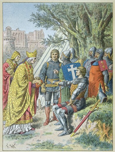Bertrand Du Guesclin收到了他试图保持阿维尼翁的怨恨。 作者 弗雷德里克·西奥多·利克斯