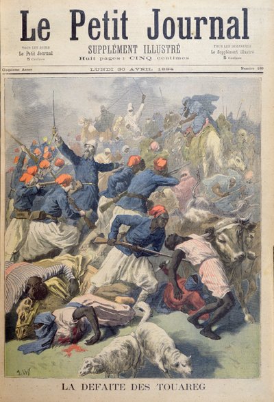 1894年4月30日，“Le Petit Journal”封面图阿雷格斯的失败 作者 Frederic Theodore Lix