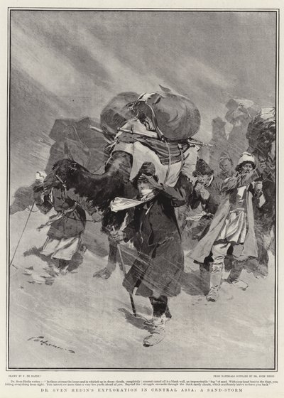 Sven Hedin博士在中亚的探索，沙尘暴 作者 弗雷德里克·德·哈嫩