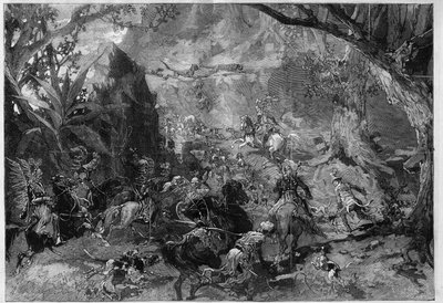 戏剧表现。"阿道夫-德纳里（Dennery）（1811-1899）和保罗-费里埃（1843-1920）的《一千零一夜》。巴黎，夏特莱剧院 作者 弗雷德里克·德·哈嫩