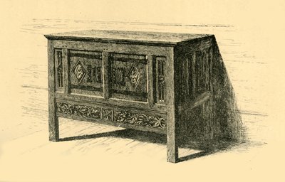 橡木箱，1460-1480年，1881年。 作者 弗雷德里克·阿尔伯特·斯洛科姆
