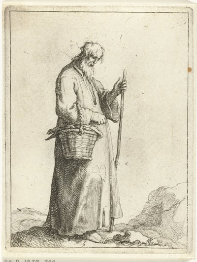 提篮农民
15 个小雕像（系列名称） 作者 Frederick Bloemaert (可能)