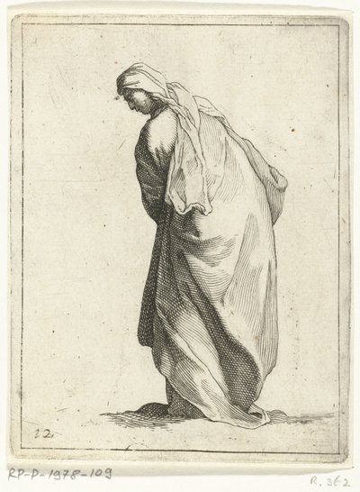 行走的女人
15 个小人物（系列名称） 作者 Frederick Bloemaert (可能)