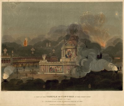 康科德寺庙的看法在绿色公园 作者 弗雷德里克·卡尔弗特（Frederick Calvert）