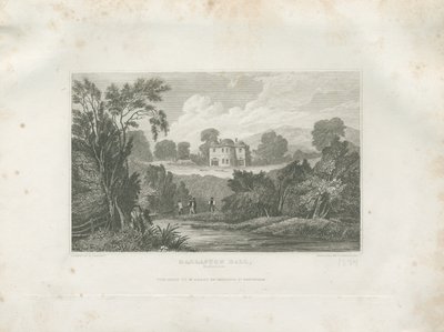 巴勒斯顿·霍尔（Barlaston Hall）：版画，[19分] 作者 弗雷德里克·卡尔弗特（Frederick Calvert）
