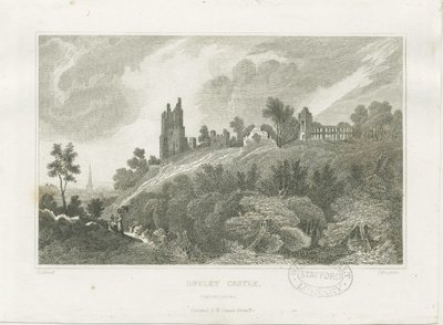 达德利城堡（Dudley Castle）：版画，[19分] 作者 弗雷德里克·卡尔弗特（Frederick Calvert）