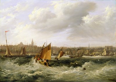 利物浦，来自默西河和新布赖顿的兰开夏郡，1838年（对于看见257066） 作者 弗雷德里克·卡尔弗特（Frederick Calvert）