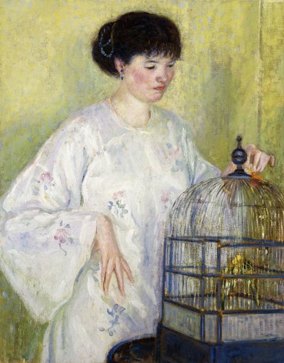 弗里塞克夫人的肖像，约1912-1913年（布面油画） 作者 弗雷德里克·卡尔·弗里泽克