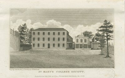 奥斯考特（Oscott）-圣玛丽学院（St. Mary&39;s College）：钢版画，nd [c 1819]（印刷） 作者 弗雷德里克·查尔斯·休森贝斯