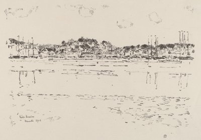 内港，约1918年。 作者 弗雷德里克·柴尔德·哈萨姆