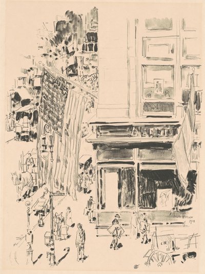 拉斐特街，1918年。 作者 弗雷德里克·柴尔德·哈萨姆