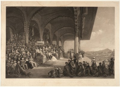 迈索尔大君殿下的杜索拉·杜巴 (Dussorah Durbar) 作者 Frederick Christian Lewis