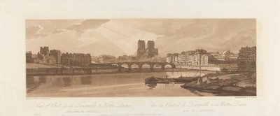 图尔奈尔桥和巴黎圣母院，1802 年从兵工厂拍摄 作者 老弗雷德里克·克里斯蒂安·刘易斯