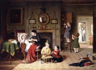 扮演医生，1863年 作者 Frederick Daniel Hardy
