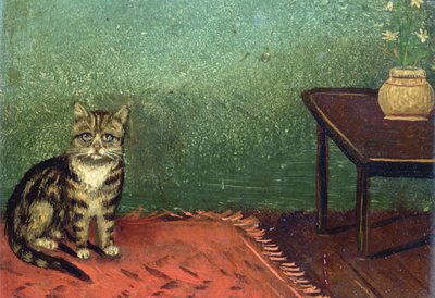猫坐在垫子上 作者 弗雷德里克·法文