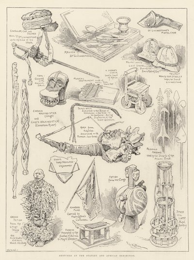 斯坦利和非洲展览的草图 作者 Frederick George Kitton