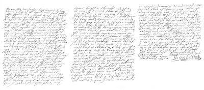 英国女王伊丽莎白一世给苏格兰詹姆斯六世的信，约1588年1865年。 作者 弗雷德里克·乔治·内瑟克里夫特