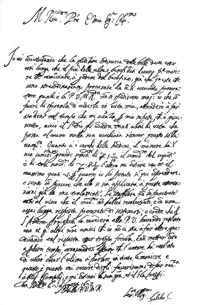 Galileo Galilei的信，1627年1865年。 作者 弗雷德里克·乔治·内瑟克里夫特