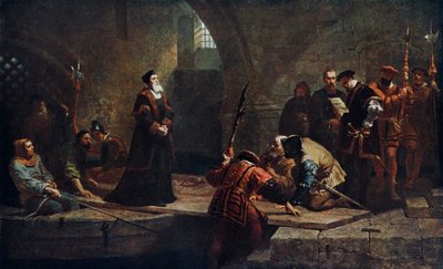 托马斯·克兰默（Thomas Cranmer）在叛徒之门，1553年至1926年。 作者 Frederick Goodall