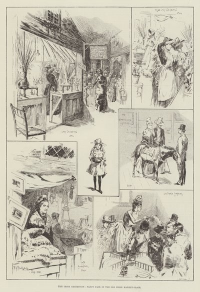 爱尔兰展览，旧爱尔兰市场的花式展览会 作者 Frederick Henry Townsend