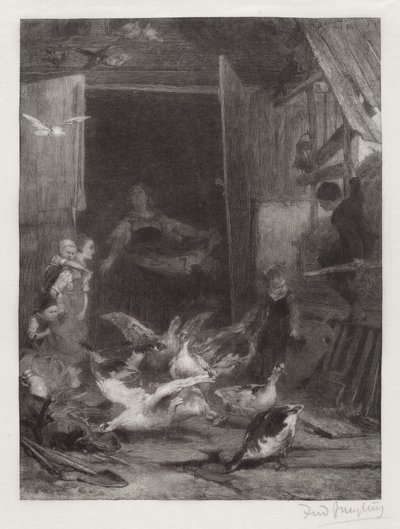 无题（农场场景） 作者 弗雷德里克·Juengling