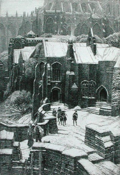 Almonry，Chipping Campden 1925（蚀刻版）。 作者 弗雷德里克·兰瑟（Frederick Landseer）莫尔·格里格斯（Maur Griggs）