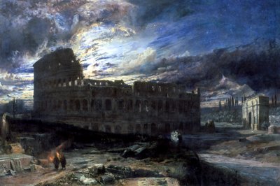 1859年月光下的罗马斗兽场 作者 Frederick Lee Bridell