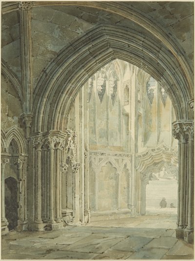 Interior of North Porch of St Mary Redcliffe 作者 弗雷德里克·麦肯齐